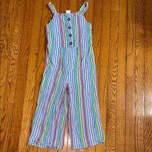 Wonder Nation Blue and Green Striped Jumpsuit